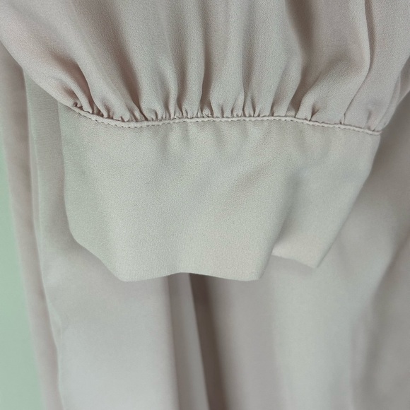 Women's Blush Pink Button Front Blouse - Picture 4 of 6